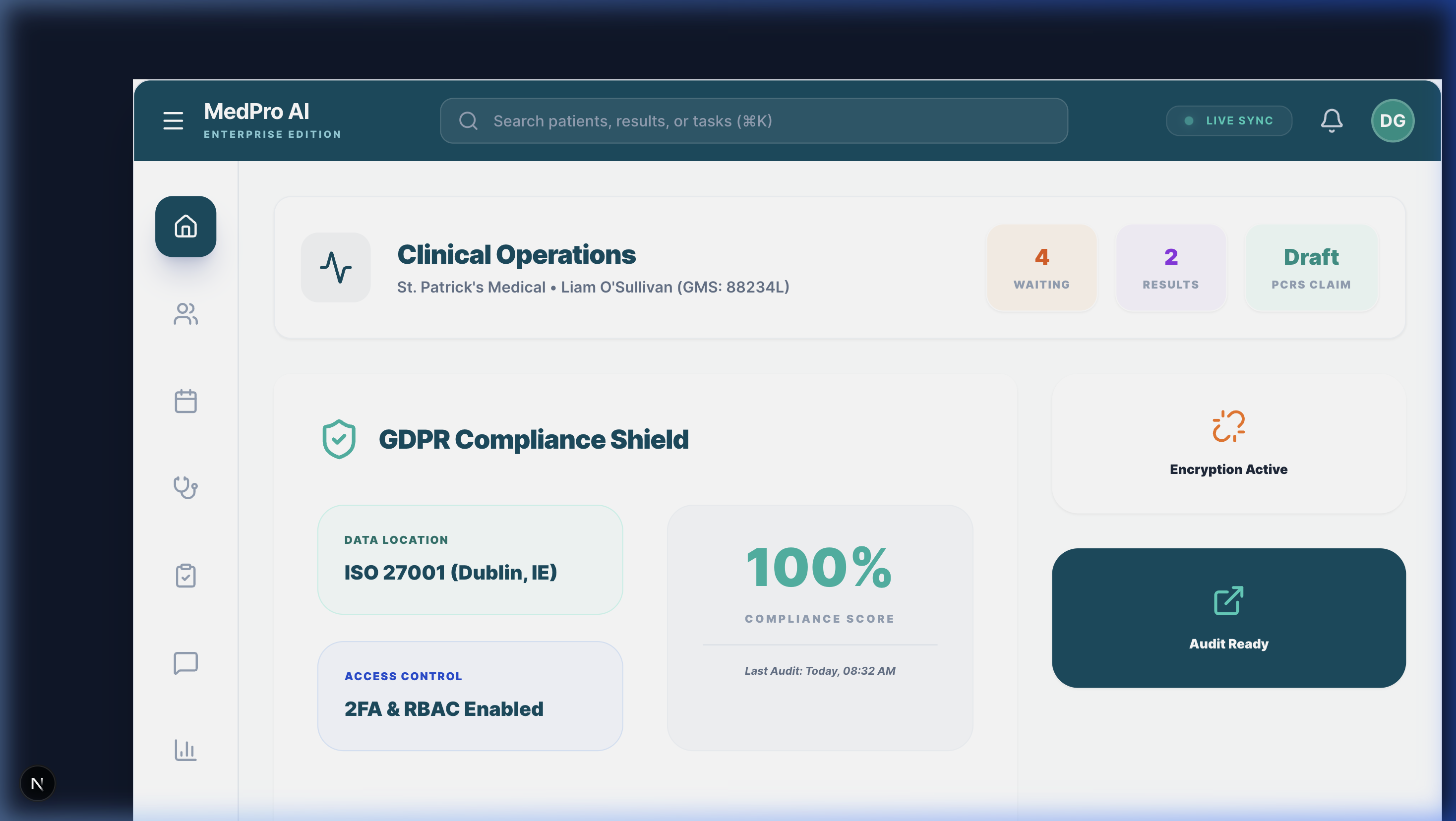 GDPR and Security Shield Interface
