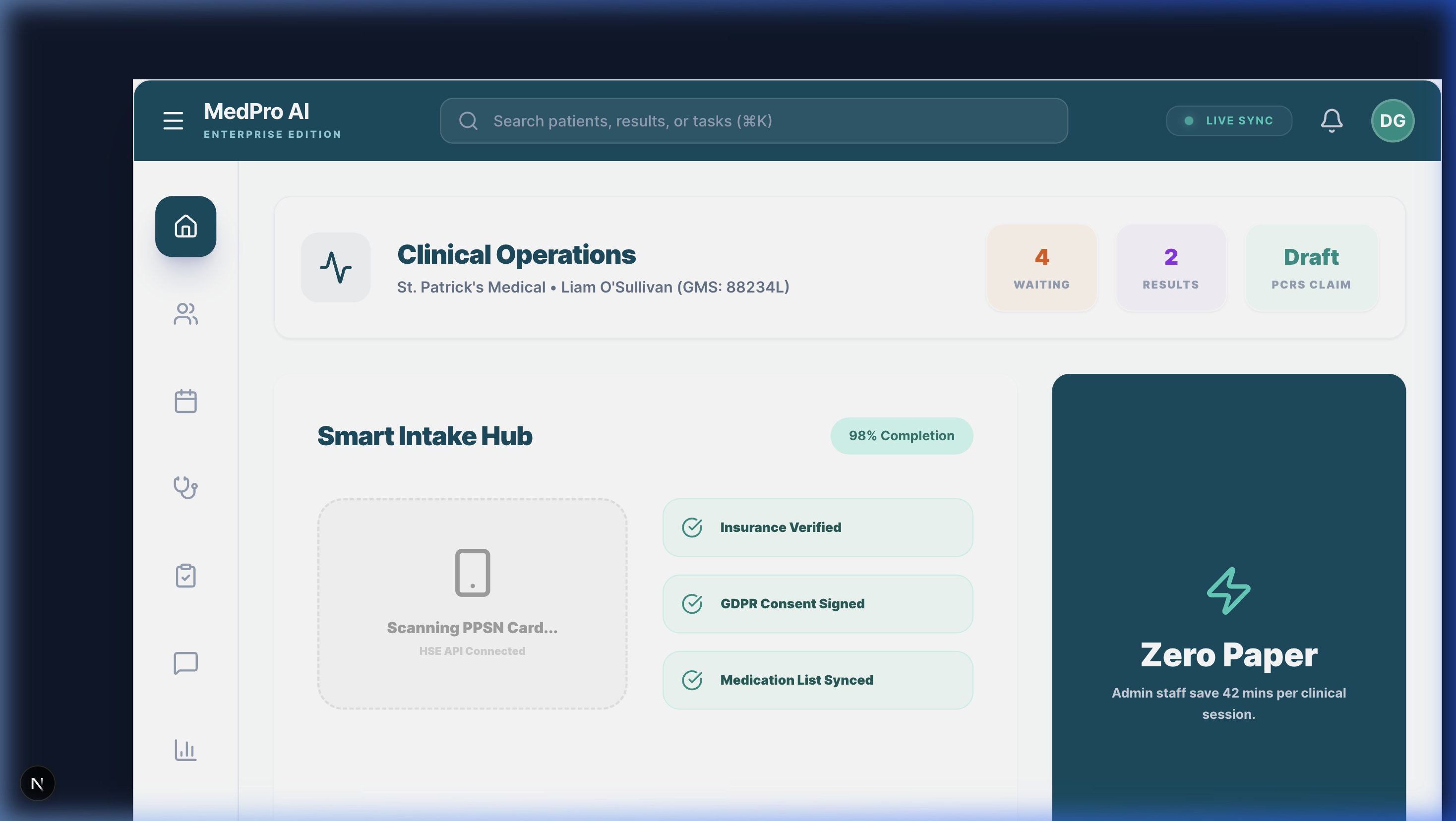 Digital Clinical Forms Interface