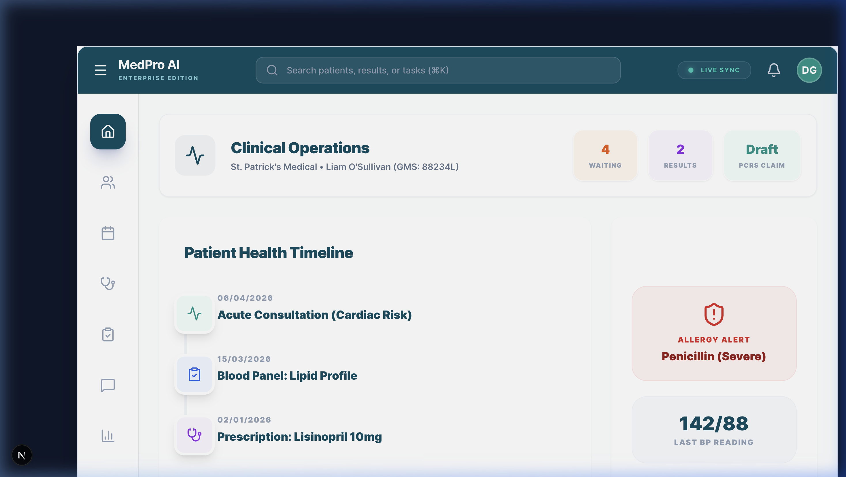 Comprehensive Patient EHR Interface